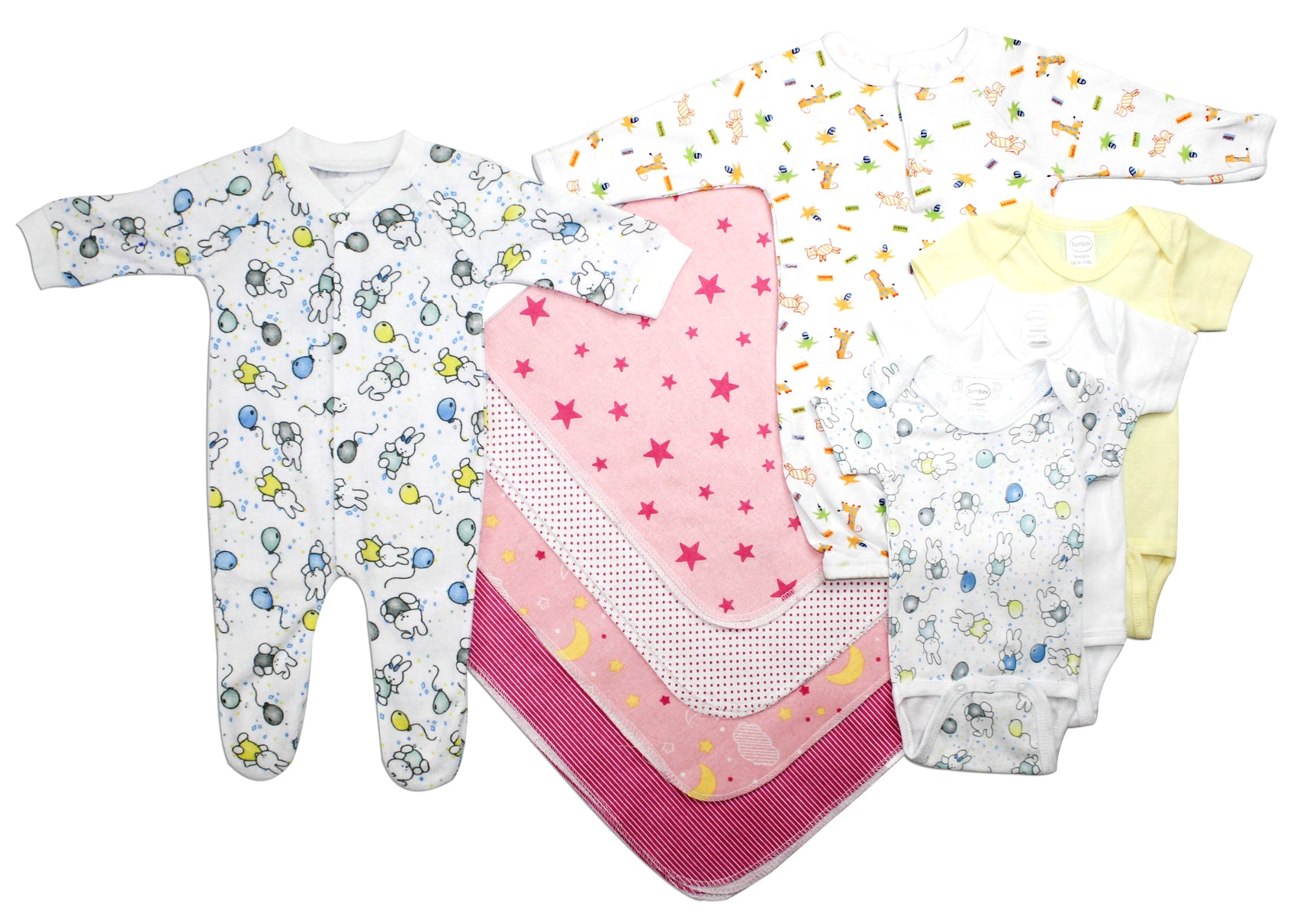 Girls 9 Pc Layette Baby Shower Gift