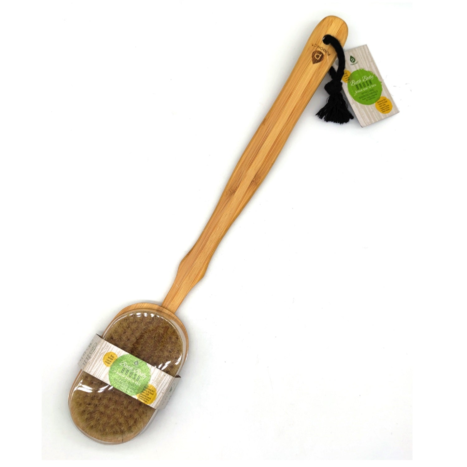 Body Brush With Long Bamboo Handle- light brown