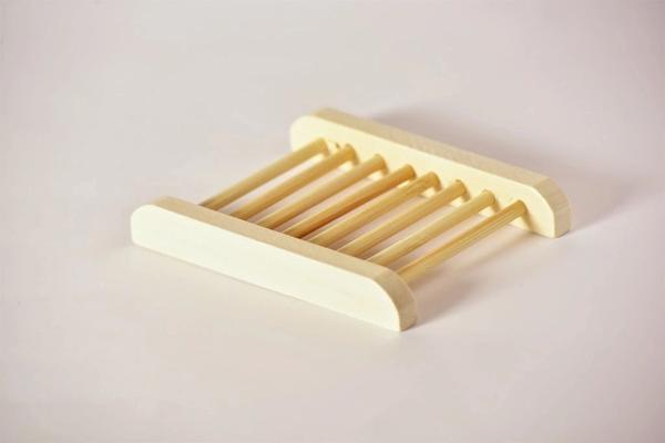 2-Pack Natural Bamboo Soap Bar Dish
